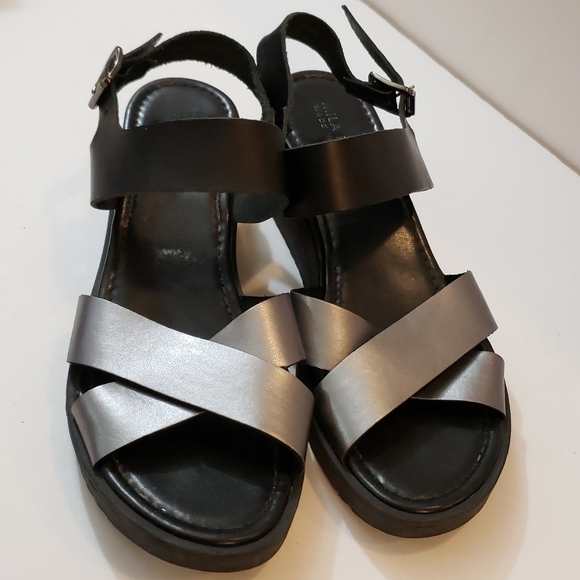 Mila Paoli Black and Silver Platform Sandals 7.5 - Picture 11 of 11